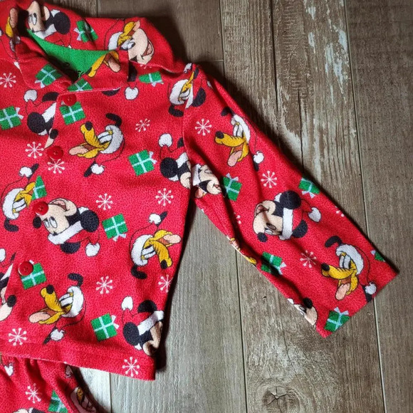 Disney Mickey Mouse Red Fleece 2 Piece Pajama Set Size 24 months 24m - Picture 12 of 13